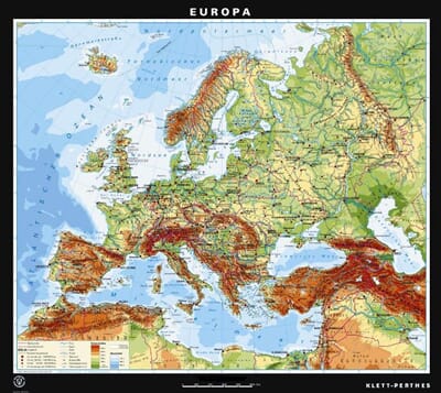 Klasseromskart: Europa