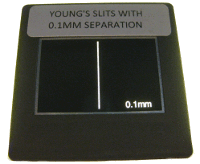 Youngs dobbeltspalte, 0,1 mm