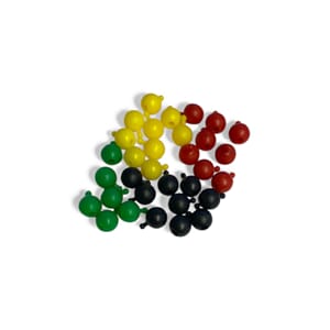 Perler, 4 farger, totalt 1000 stk