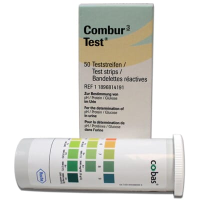 Combur 3 teststrips, pk. 50 stk