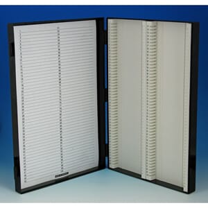 Etui for 100 mikropreparater, i tre