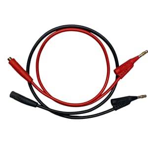 Spesialledning med 4 mm Hunn bananstikk i en ende, 50 cm.