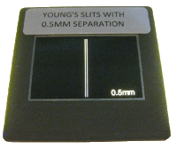 Youngs dobbeltspalte, 0,5 mm