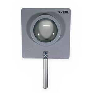 Konkav linse på stang, -10, Ø 10 mm