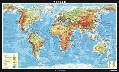 Klasseromskart: Verden