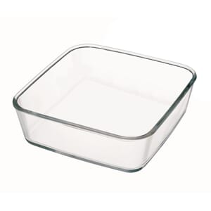 Glasskar, tykt glass, 15 x 15 x 4,5 cm