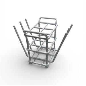 Reagensrørstativ, tråd for 6 rør